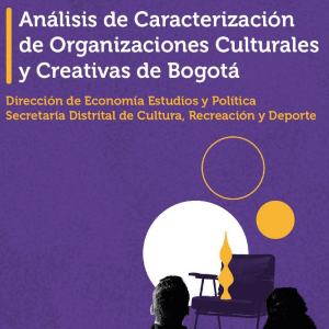 Diseño con texto Análisis de Caracterización de Organizaciones Culturales y Creativas de Bogotá