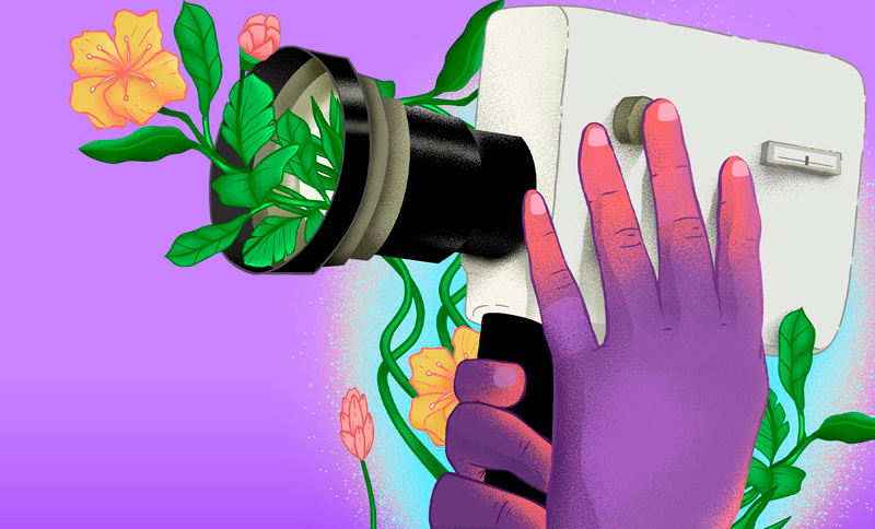 Ilustración de cámara análoga