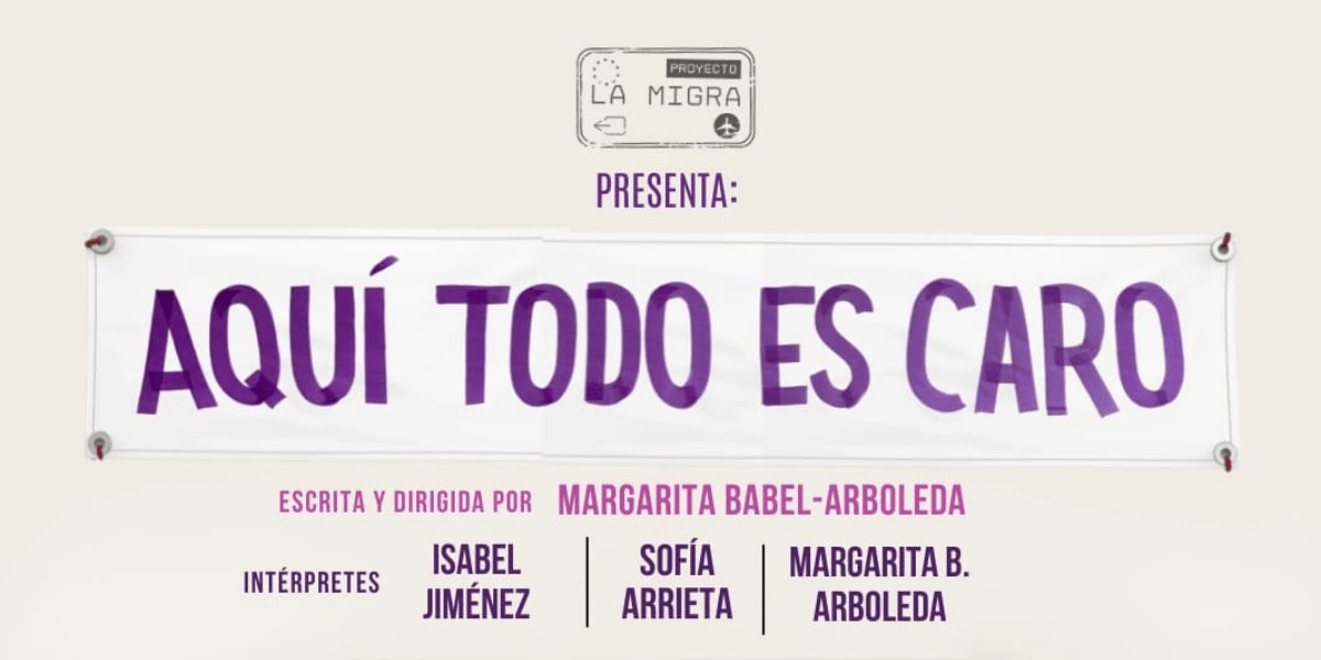 Letrero de la obra aquí todo es caro