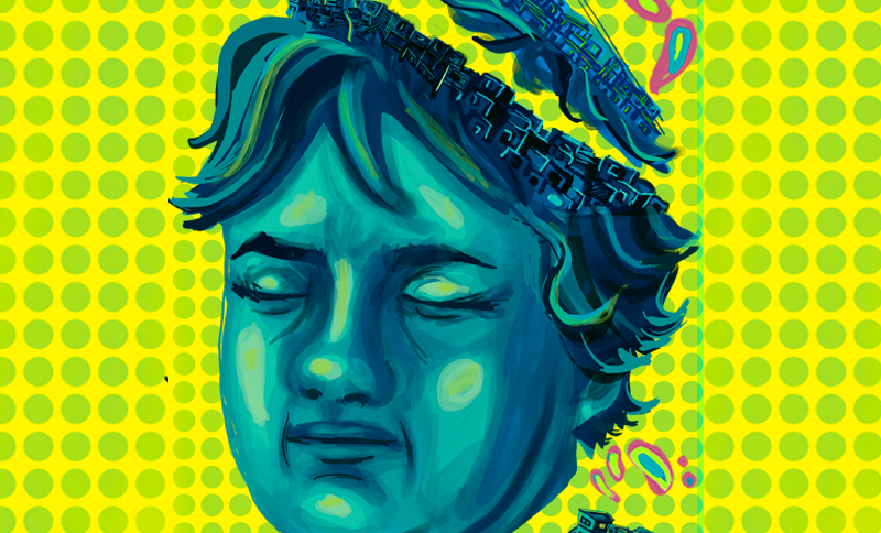 Ilustración de una estatua