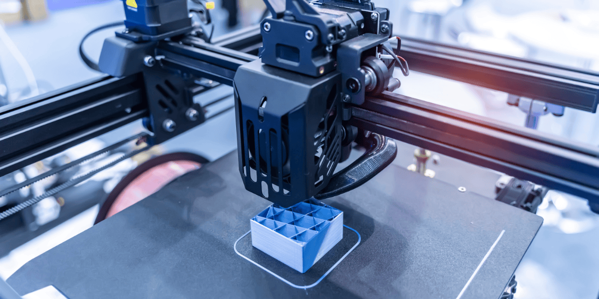 Fotografía de una impresora 3D
