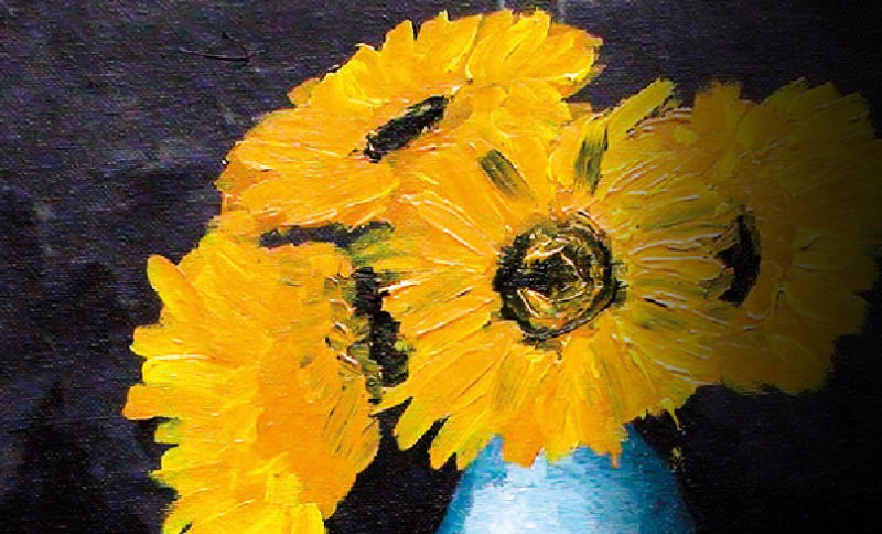 Flores amarillas dibujadas