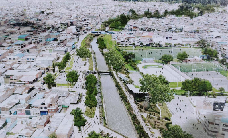 imagen panorámica de la localidad de Bosa