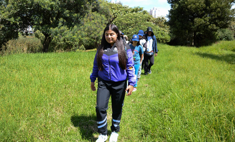 Personas caminando por un sendero
