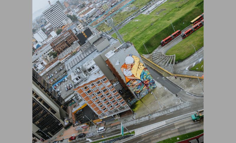 Foto panorámica del centro de Bogotá