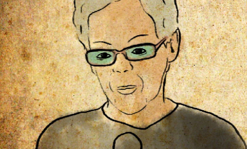 ilustración de una mujer mayor