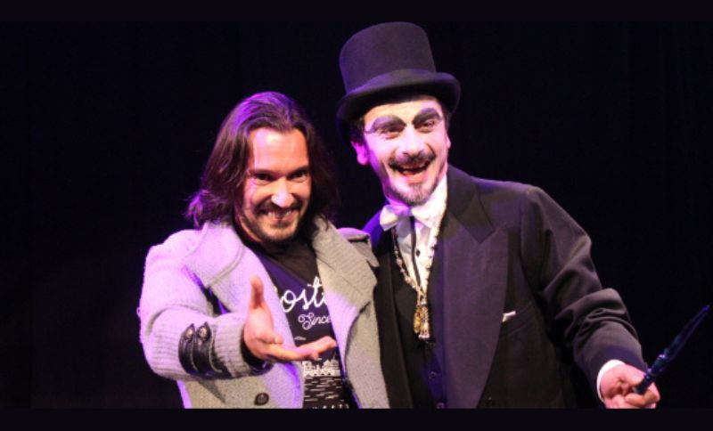 Personajes obra El Ilusionista, en escena