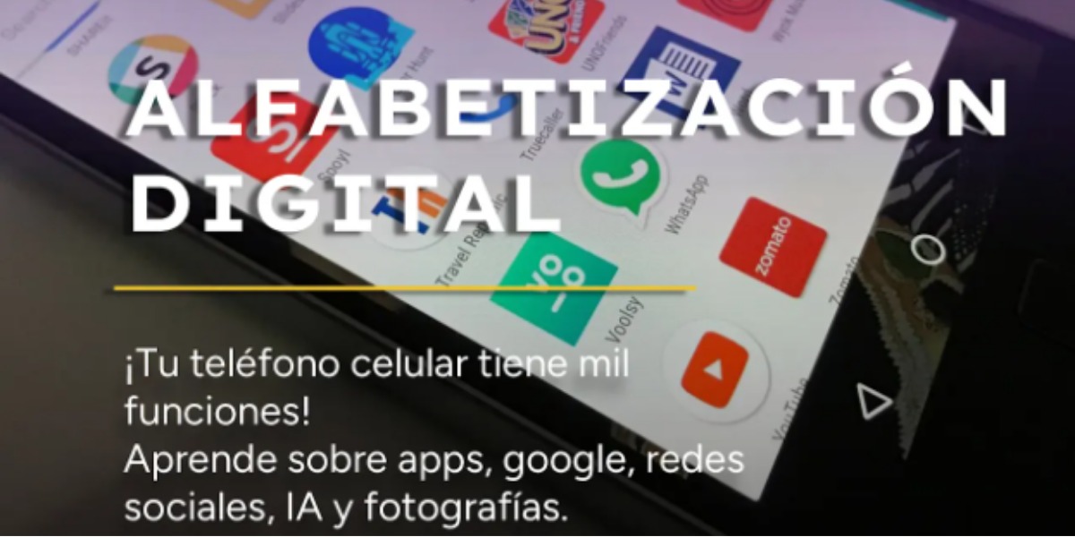Afiche de alfabetización digital.