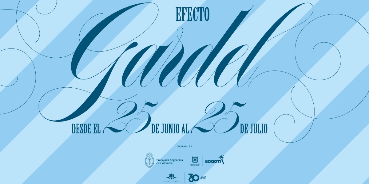 Cartel de la exposición artística Efecto Gardel.