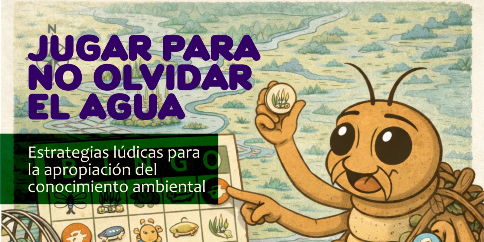 Afiche de jugar para no olvidar el agua.