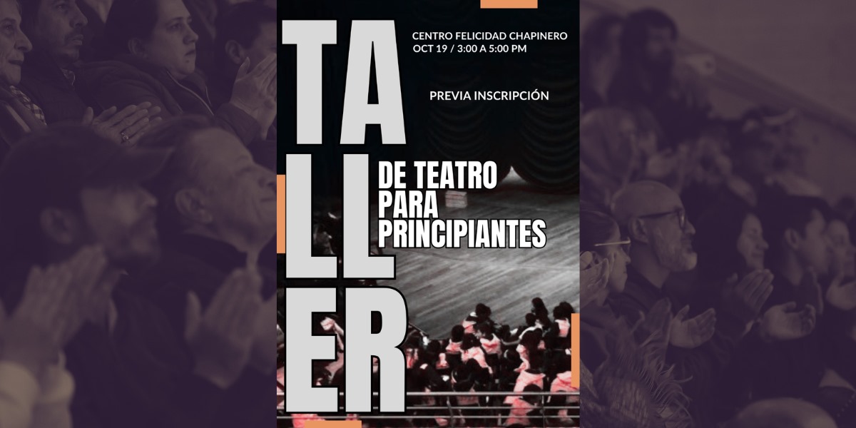 Afiche teatro para principiantes.