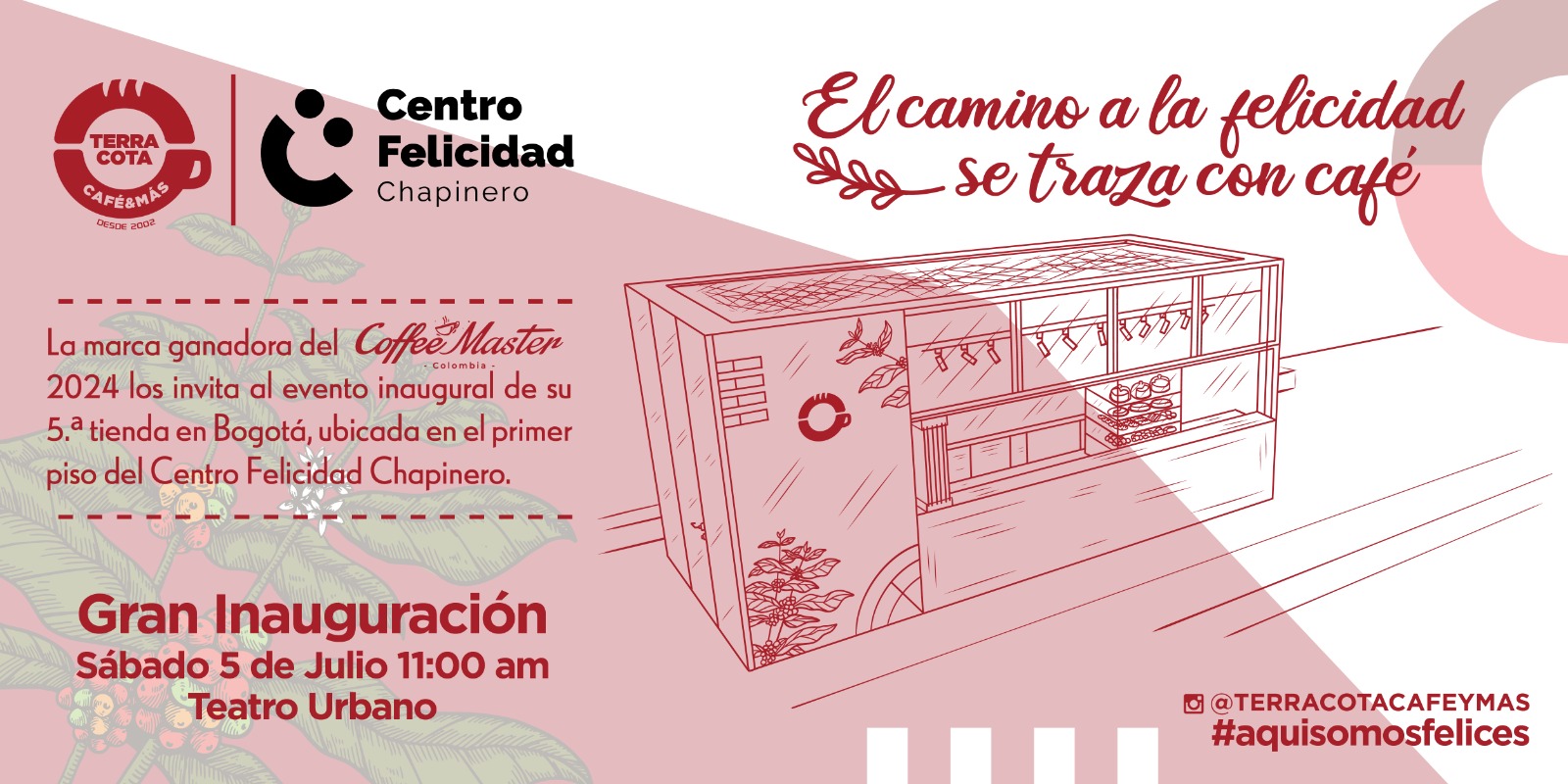 Poster de la inauguración de Terracota Café.