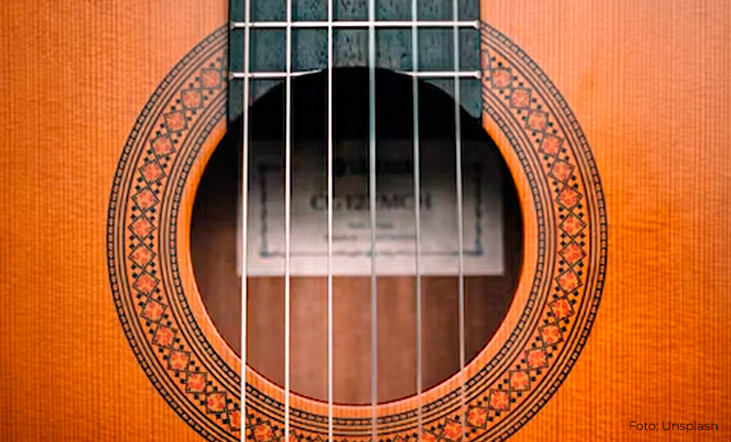 Guitarra en primer plano