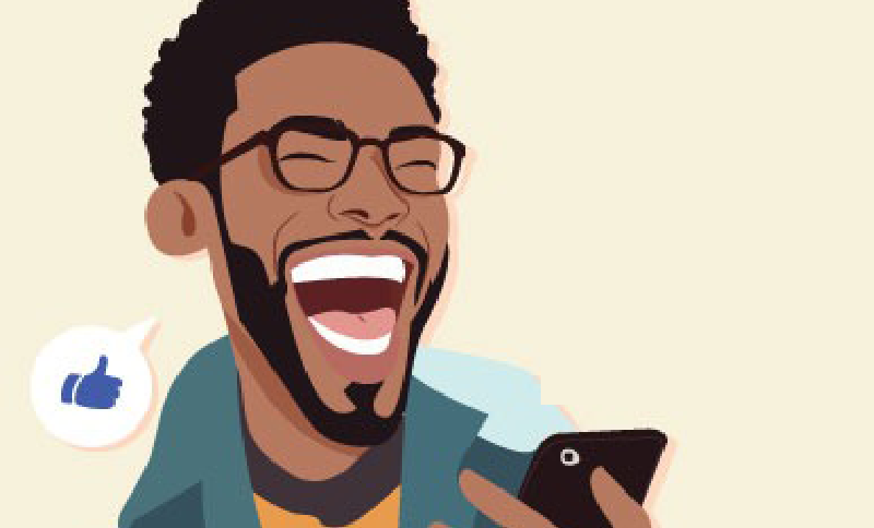 Ilustracion hombre sonriendo