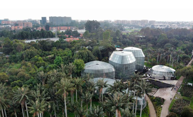 imagen aérea del Jardín botánico