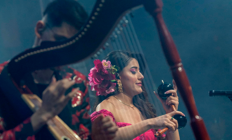 Mujer en un escenario