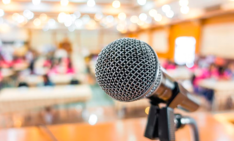 Micrófono en primer plano