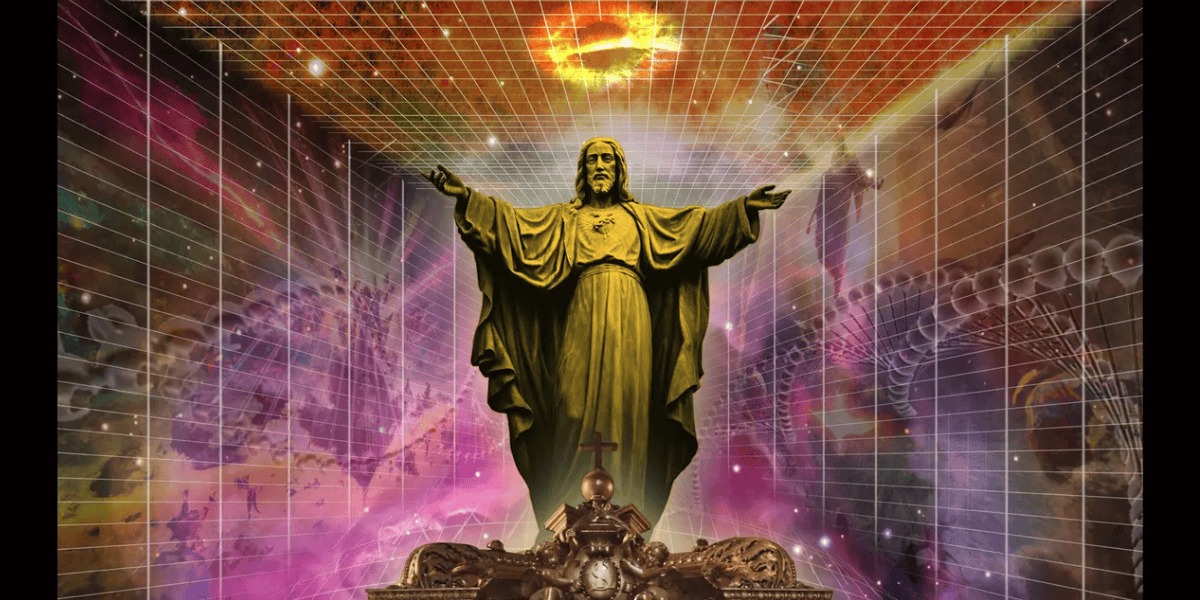 Figura de Jesús sicodélico.