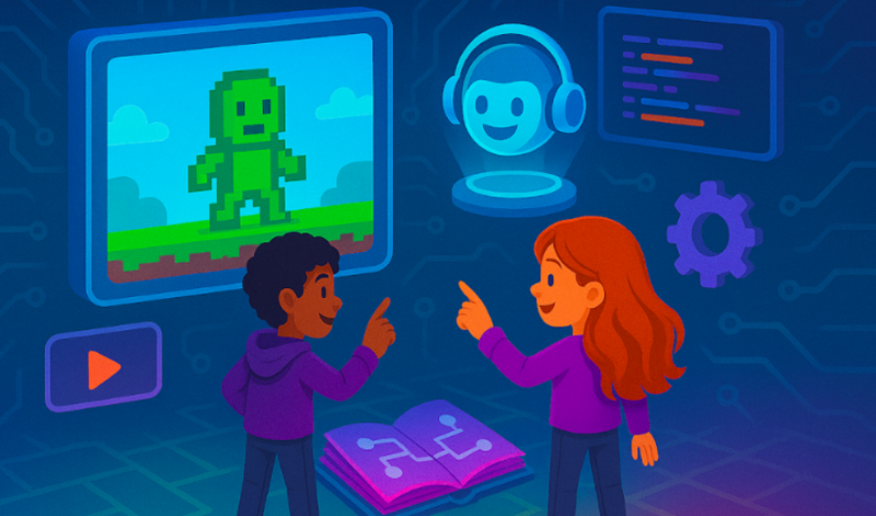 ilustración de dos niños