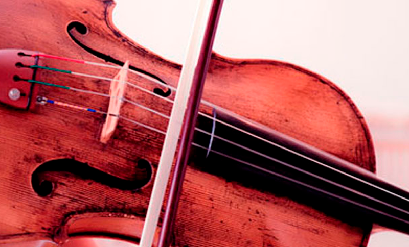 Violín en primer plano