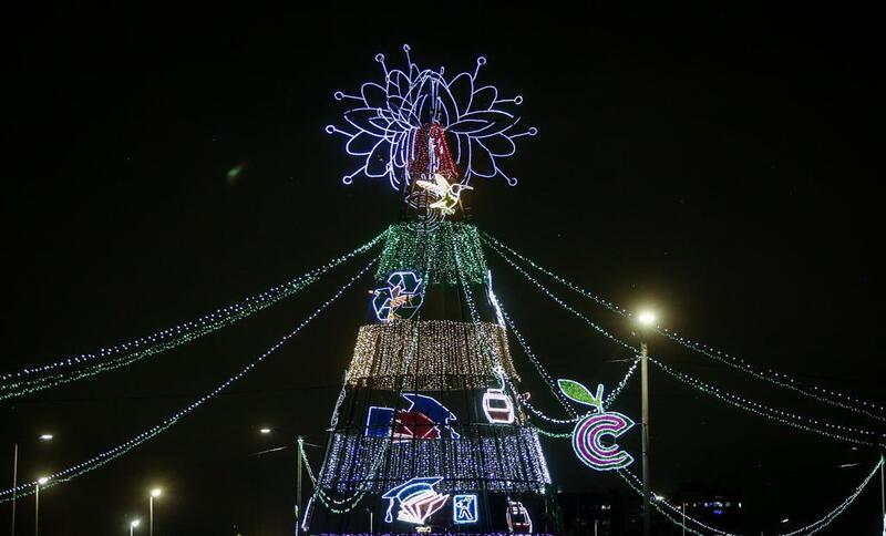 Iluminación árbol de Navidad