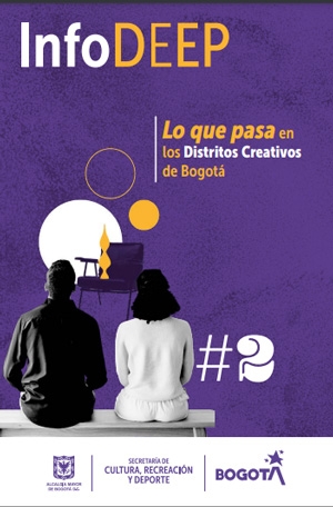 Diseño con texto InfoDeep: Lo que pasa en los Distritos Creativos de Bogotá #2