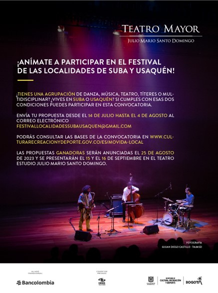Invitación Convocatoria del festival Suba y Usquén