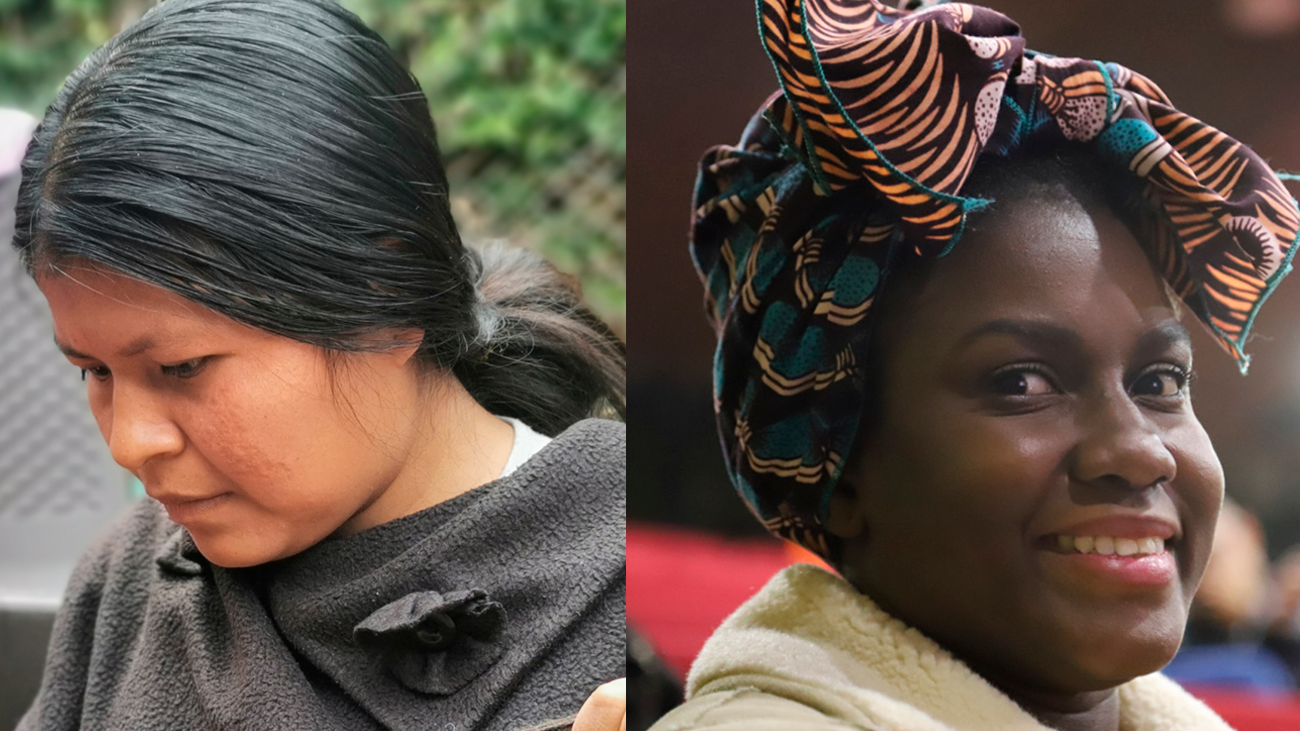 foto de una mujer indígena y una mujer afrocolombiana