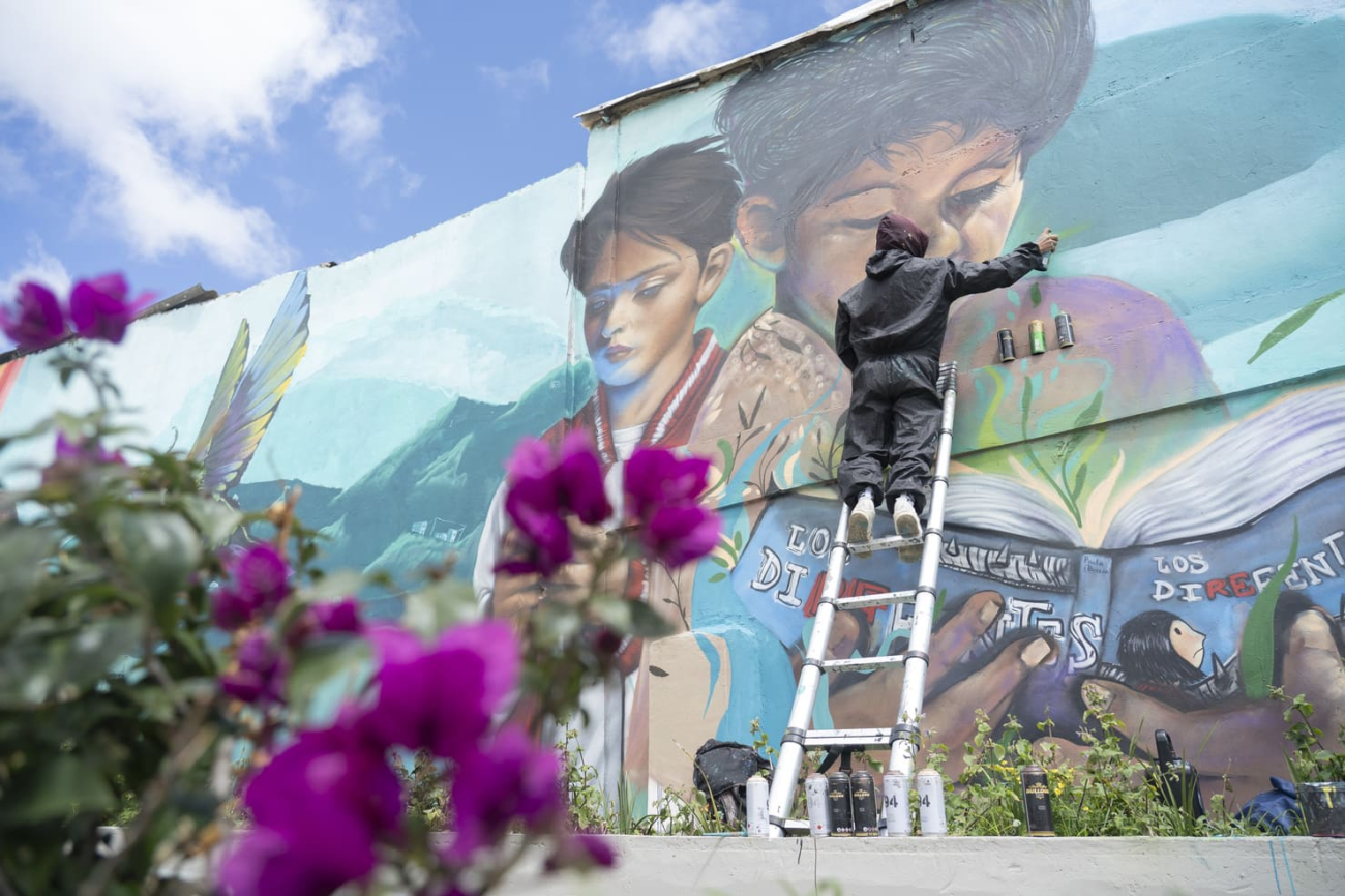 Mural en el barrio El Paraíso