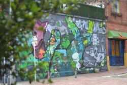 Mural en la candelaria, comics