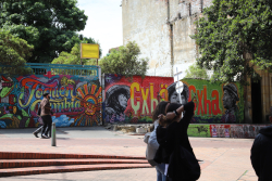 Mural sobre pared, en la candelaria