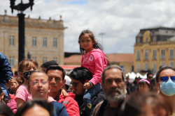 Niña observa el desfile