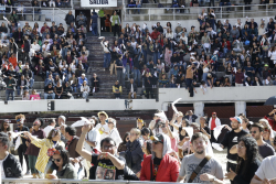 Publico baila en graderías 