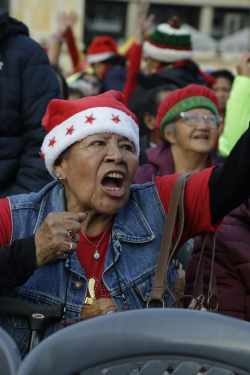 Adulto mayor en plaza de bolívar