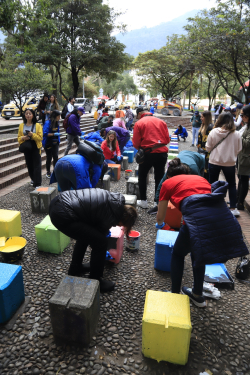voluntarios pintan