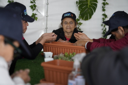 personas mayores departiendo juntas