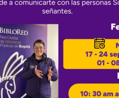 Afiche lengua de señas.