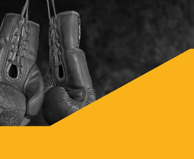 Afiche de guantes de boxeo.