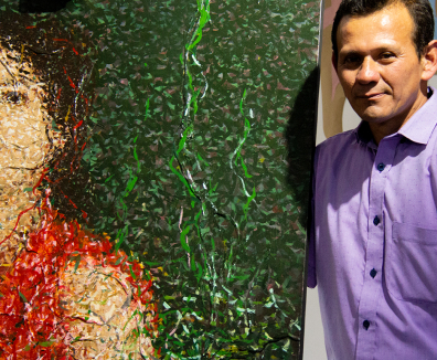 Hombre con pintura