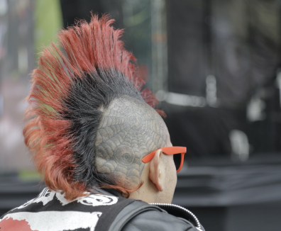 Joven Punk en concierto