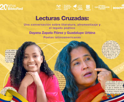 Afiche de evento Lecturas cruzadas, una conversación entre las poetas latinoamericanas Guadalupe Urbina y Dayana Zapata