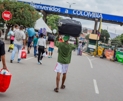 Personas llegando a Colombia