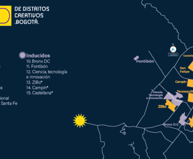 Mapa Distritos Creativo de Bogotá