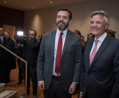 Alcalde Mayor Carlos Fernando Galán y Ramiro Osorio en Teatro Mayor Julio Mario Santodomingo