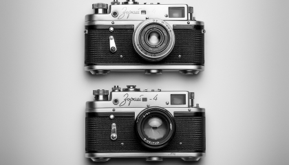 Dos cámaras fotográficas