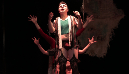 Escena de la obra 16, calle Sant Climent.