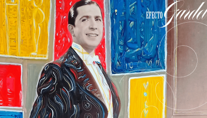 Imagen artística de Gardel