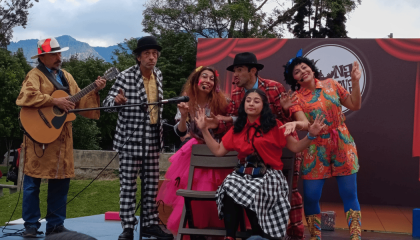 Fotografía de una obra de teatro del grupo luna nueva