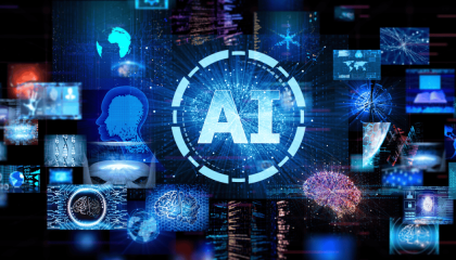 Gráfico en tipo código de inteligencia artificial