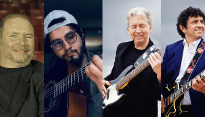 Integrantes del grupo musical tributo a the Beatles.